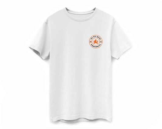 White Midweight Logo Active Tee
